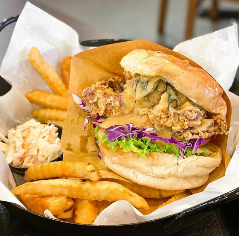 Wok In Burger Salted Egg Crab Burger